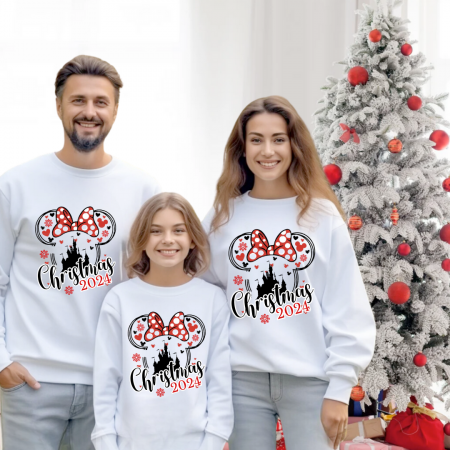 Cadouri aniversare - Tricouri Family mama, tata  si copii personalizate cu tematica de Craciun,  Craciun Fericit 12243