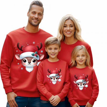 Cadouri aniversare - Tricouri Family mama, tata  si copii personalizate cu tematica de Craciun,  Craciun Fericit 12246