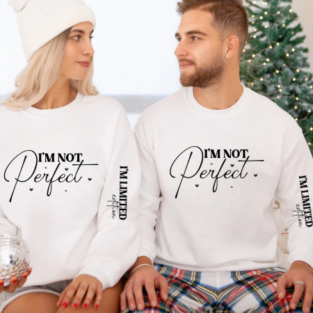 Cadouri aniversare - Tricouri Family mama, tata  si copii personalizate I'm not perfect 12255