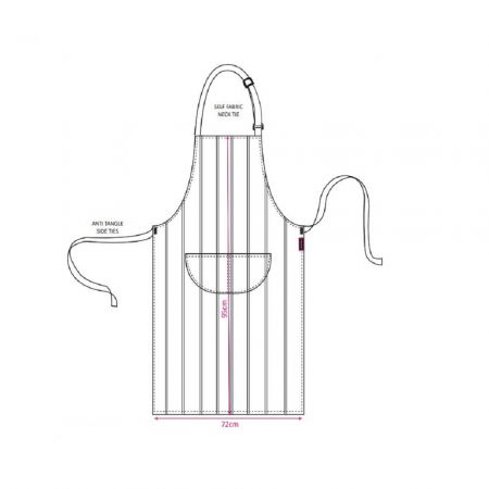 Sort cu pieptar impermeabil Portwest S849, pentru macelari,  100% nailon, 260 gr/mp, 95x72 cm [1]
