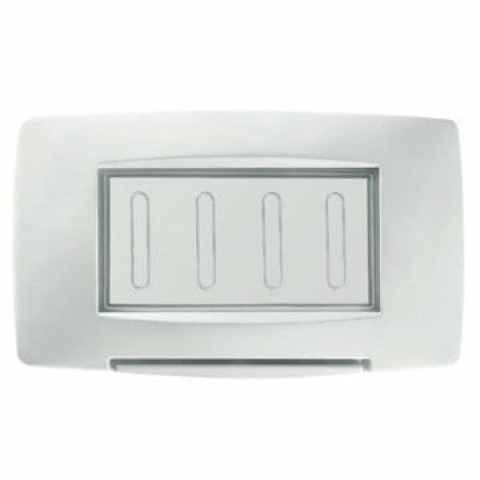 Intrerupatoare - Placa Etansa Standard Italiana Gewiss, 4 Module Ip55, ALB Chorus, 1 buc