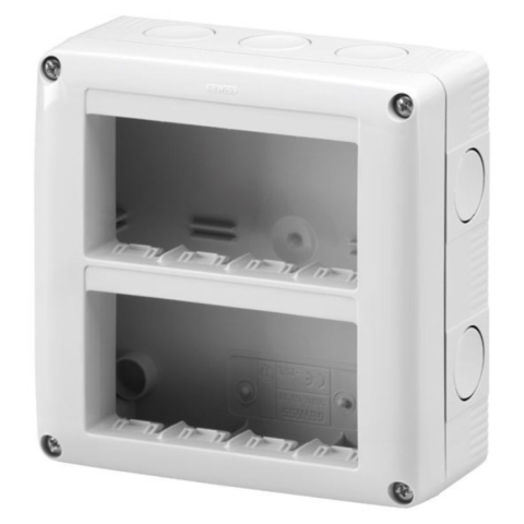 Casa, Gradina & Bricolaj - Rama aplicata vertical pe tencuiala, Gewiss, 8 module GW27023, montaj aplicat, 1 buc