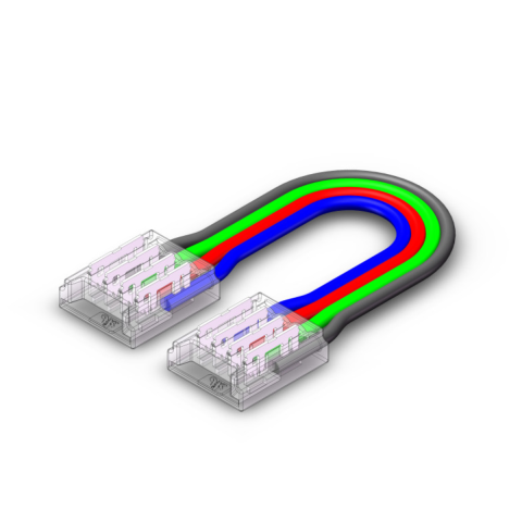 Accesorii corpuri de iluminat - Conector Cablu Pt Banda LED Spin Electrice SPN6883H, RGB Ip20 12v/24v Pcb 10mm PIN 7.2mm 17cm, 1 buc