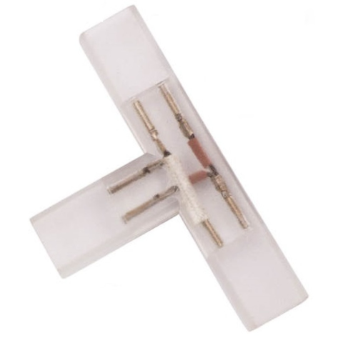 Accesorii corpuri de iluminat - Conector prelungire banda LED DeLight DL66530F, tip T, 220V, 2835, 1 buc