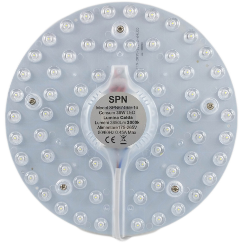 Casa, Gradina & Bricolaj - Modul Led pt Aplica Spin Electrice SPN6747, Fi230, 38W=350W, 3000K, lumina calda, 1 buc