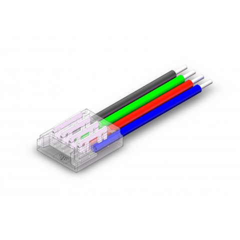 Accesorii corpuri de iluminat - Conector Alimentare Pt Banda LED Rgb Spin Electrice SPN6883A, Ip20 12v/24v Pcb 10mm PIN 7.2mm 16cm, 1 buc