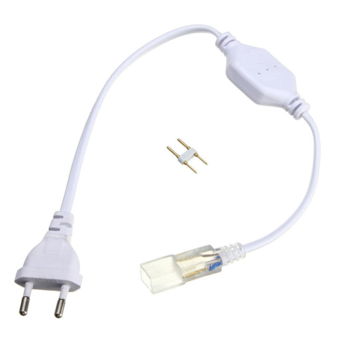 Accesorii corpuri de iluminat - Alimentator banda LED cu stecher DeLight DL66530A, 10A, 2835, 1 buc