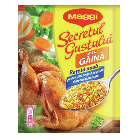 Condimente & Mixuri - Baza pentru Mancare cu Gust de Gaina Maggi Secretul Gustului, 75 g