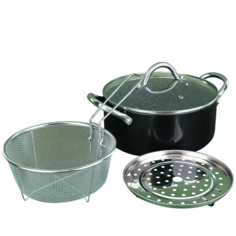 Uz Casnic - Friteuza Multifunctionala Rotunda Swan, Granit, 4.5 L, 24 cm