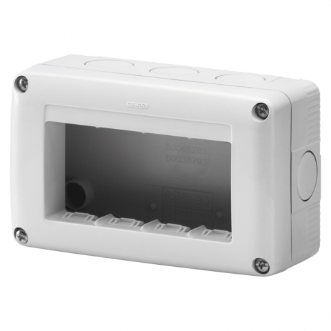 Accesorii prize si intrerupatoare - Rama aplicata pe tencuiala Gewiss, 4 module, GW27004, montaj aplicat, 1 buc