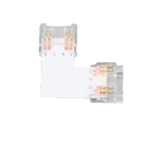 Accesorii corpuri de iluminat - Conector Prelungire "L" Pt Banda LED RGB Spin Electrice SPN6883G, Ip20 12v/24v Pcb 10mm PIN 7.2mm, 1 buc