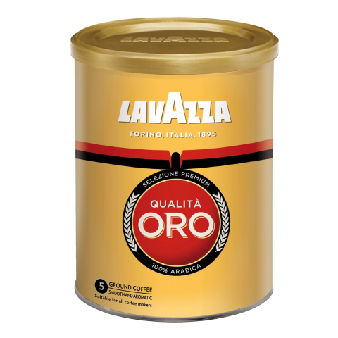 Ceai si Cafea - Cafea macinata Lavazza Qualita Oro in cutie metalica, 250 g