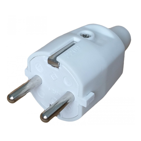Accesorii prelungitoare - Stecher Cauciuc cu Cp, Alb Ip20 SPN3110, Spin, 1 buc