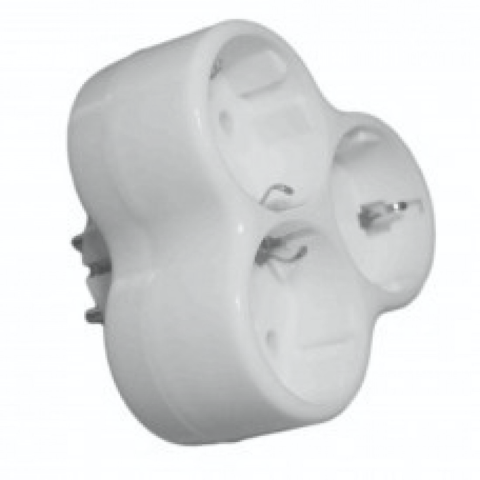 Accesorii prize si intrerupatoare - Adaptor Triplu Stea, 3 Cp, Spin, 1 buc