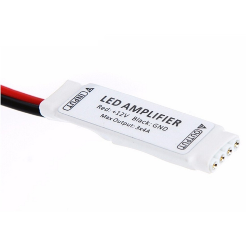 Accesorii corpuri de iluminat - Mini-amplificator banda LED RGB DeLight DL66520R, 12V, 72W, 6A, 1 buc
