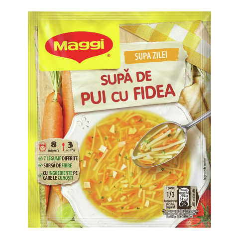 Bacanie - Supa de pui cu fidea Maggi, 48 g