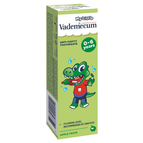 Pasta de Dinti - Pasta de dinti Vademecum Junior, Aroma de Mere, 0-6 ani, 50 ml