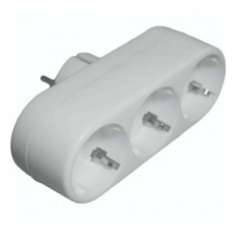 Accesorii prize si intrerupatoare - Adaptor Triplu Liniar, 3 Cp, Spin, 1 buc