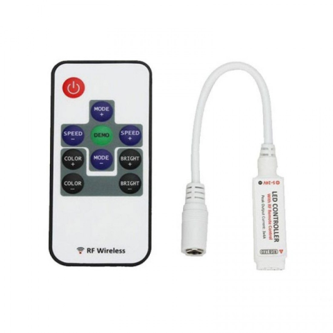 Accesorii corpuri de iluminat - Mini controller pentru banda LED RGB DeLight DL66520H, 12V, 144W, 12A, telecomanda RF 10 taste, 1 buc