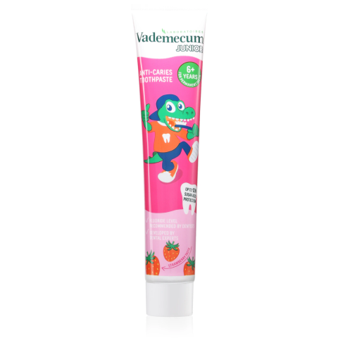 Pasta de Dinti - Pasta de dinti Vademecum Junior 6+ Capsuni, 75 ml