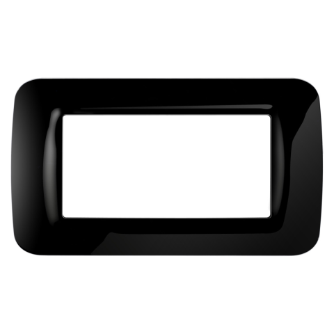 Accesorii prize si intrerupatoare - Rama ornament Gewiss GW22514, negru, 4 module, 1 buc