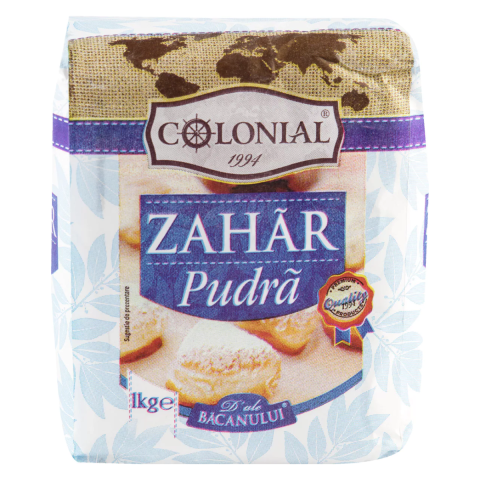 Alimente de baza - Zahar pudra Colonial, 1 Kg