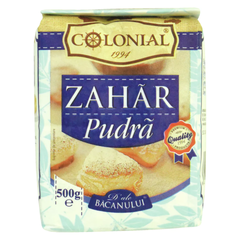 Alimente de baza - Zahar pudra Colonial, 500 g
