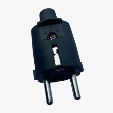 Accesorii prelungitoare - Stecher Cauciuc cu Cp negru, Ip20, Spin SPN3109, 1 buc