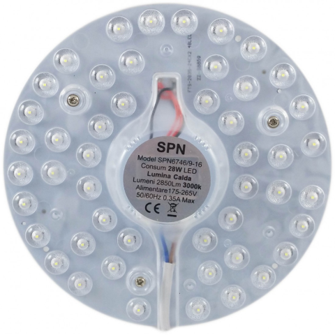 Casa, Gradina & Bricolaj - Modul Led pt Aplica Spin Electrice SPN6744, Fi180, 28W=250W, 3000K, lumina calda, 1 buc