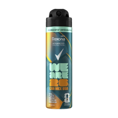 Deodorante si Antiperspirante - Deodorant spray Rexona Men, Advanced Protection, Limited Collection - Fifa World Cup 2026, 72 h, 150 ml