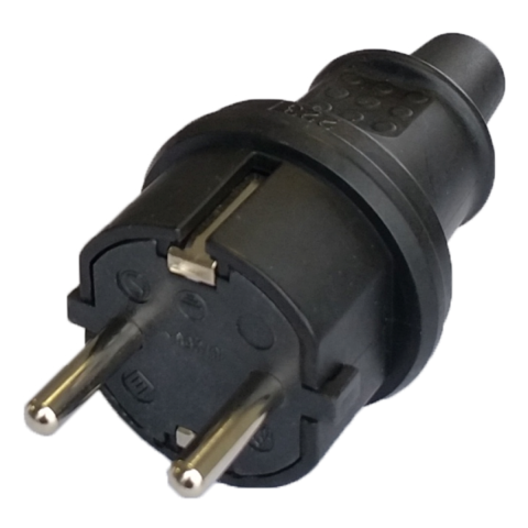 Accesorii prelungitoare - Stecher Cauciuc cu Cp negru, Ip40, Spin SPN3107, 1 buc