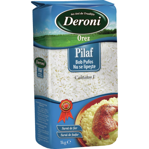 Alimente de baza - Orez pentru pilaf Deroni, 1kg