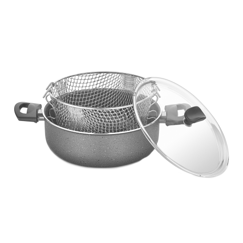 Casa, Gradina & Bricolaj - Friteuza Papilla Granit, 24 cm, 4 L