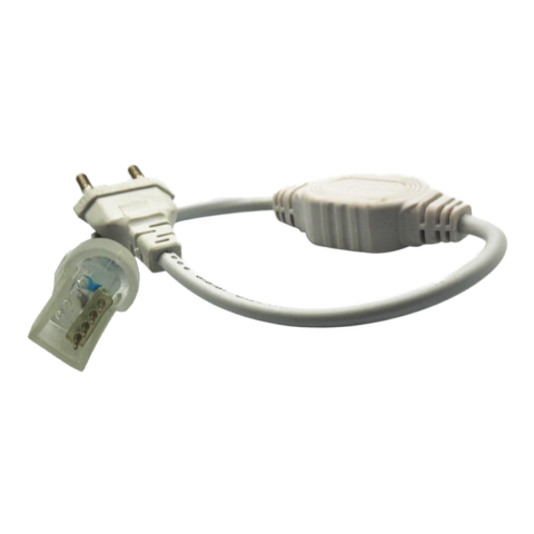 Accesorii corpuri de iluminat - Alimentator Neon Flex Cu Stecher DeLight DL66610A, 220v, 14x23mm, 9mm, PIN, 1 buc