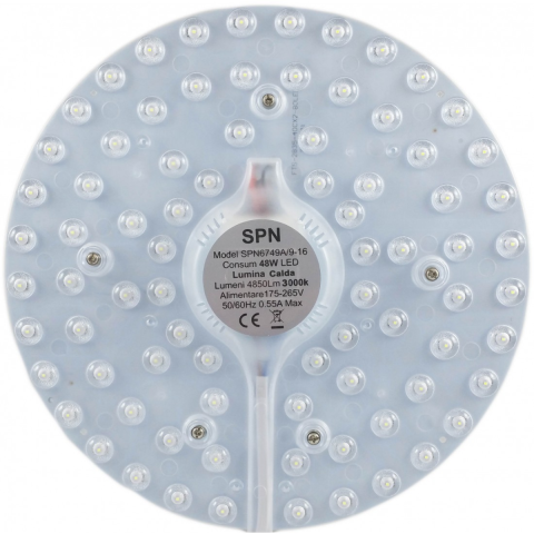 Casa, Gradina & Bricolaj - Modul LED pt Aplica Spin Electrice SPN6748A, Fi252, 48W=350W, 4000K, lumina neutra, 1 buc