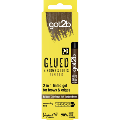 Ingrijire Personala & Cosmetice - Gel got2b glued brows & edges brown 2 in 1, formula vegana, 16 ml