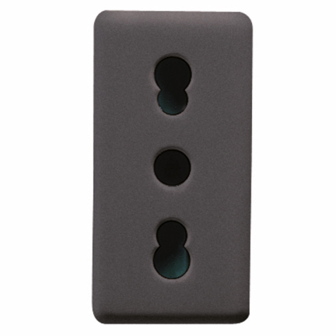 Prize - Priza modulara standard 16A, 2P+E, Gewiss GW21203, negru, 1 modul, 1 buc