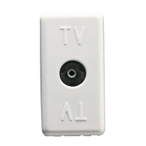 Casa, Gradina & Bricolaj - Priza modulara TV, Gewiss GW20228, alb, 1 modul, 1 buc