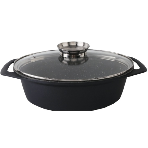 Casa, Gradina & Bricolaj - Cratita Ovala tip Roaster Swan, Antiaderent, Granit, 33 cm, 5.5 L
