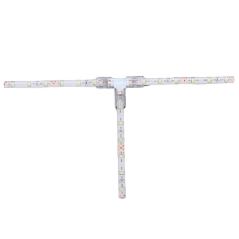 Accesorii corpuri de iluminat - Conector Prelungire "T" Pt Banda LED Spin Electrice SPN6887F, Smd Ip65 12v/24v Pcb 10mm PIN 7mm, 1 buc