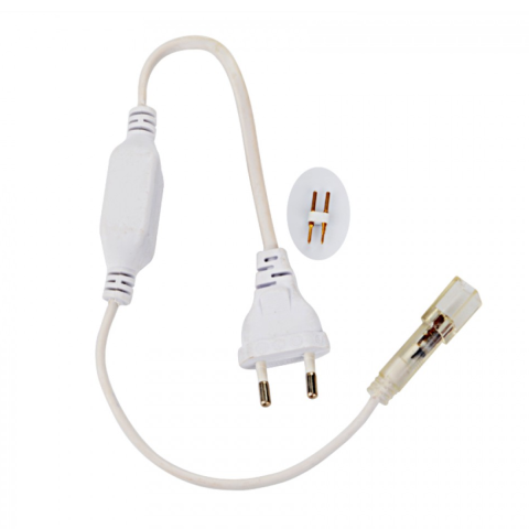 Accesorii corpuri de iluminat - Alimentator banda LED cu stecher, 220V, 5050, Delight DL6653A, 1 buc