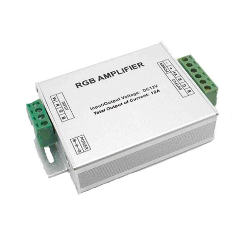 Iluminat & electrice - Amplificator banda LED RGB, Delight DL66520S, 12V, 144W, 12A, 1 buc
