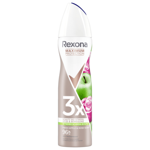 Ingrijire Personala & Cosmetice - Antiperspirant Deodorant Spray Rexona Maximum Protection, Fresh Apple & Rose Scent, 96 h, 150 ml