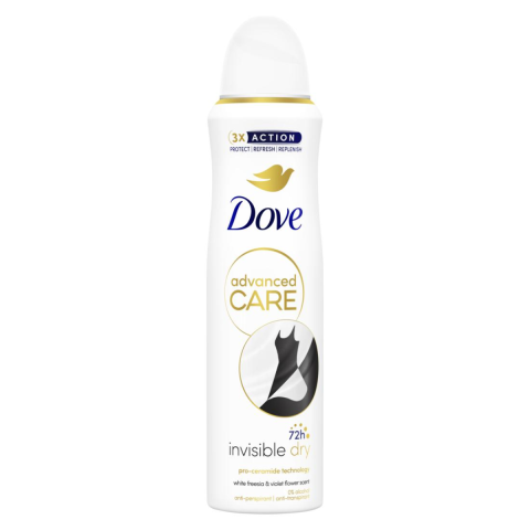 Ingrijire Personala & Cosmetice - Antiperspirant spray Dove Advanced Care Invisible Dry, 72 h, 150 ml