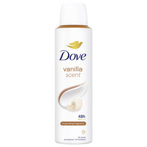 Ingrijire Personala & Cosmetice - Antiperspirant Spray Dove Vanilla Scent, 48 h, 150 ml