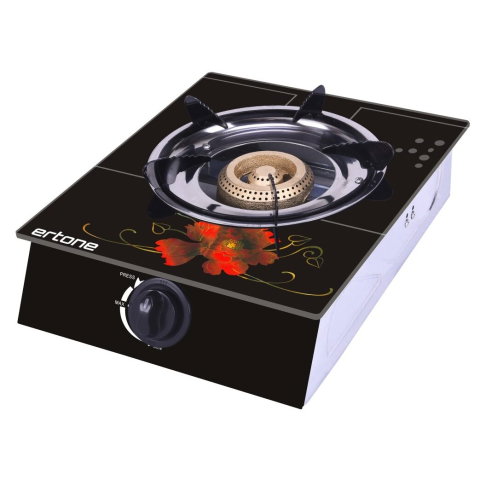 Sport & Travel - Aragaz Ertone MN-1101 din sticla securizata, 1 ochi din fonta, aprindere pe quartz