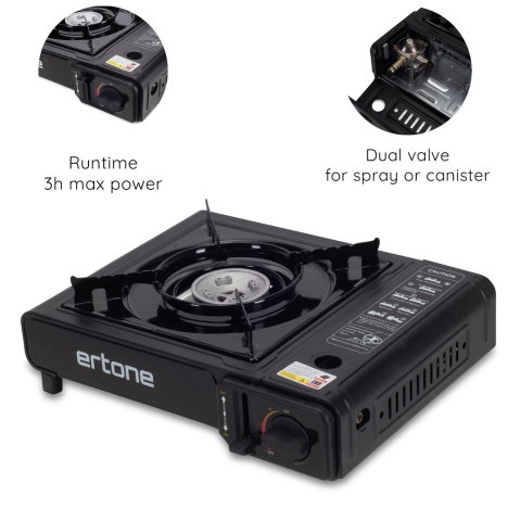 Aragazuri si cuptoare cu microunde - Aragaz portabil 2 in 1 camping Ertone ERT-MN232, 2.2 kW