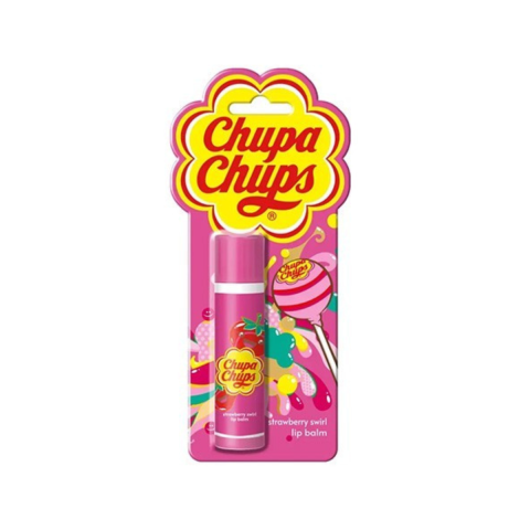 Luciu si balsam de buze - Balsam de buze pentru copii Chupa Chups cu aroma de capsune, 1 buc