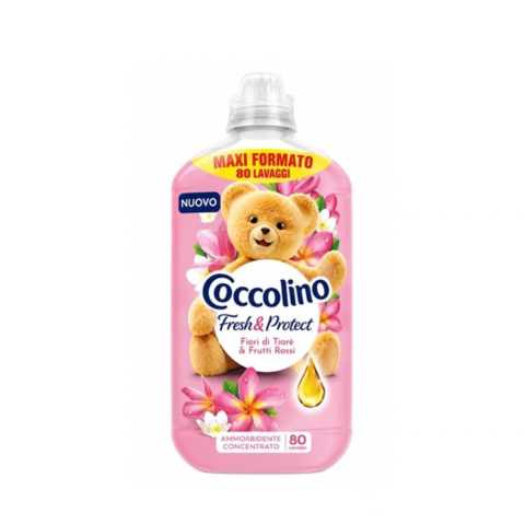 Balsam de Rufe - Balsam de rufe Coccolino Fresh & Protect Fiori di Tiarè & Frutti Rossi, 80 spalari, 1.85 L