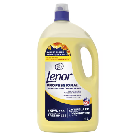 Casa, Gradina & Bricolaj - Balsam de rufe Lenor Professional Summer Breeze, 200 spalari, 4 L